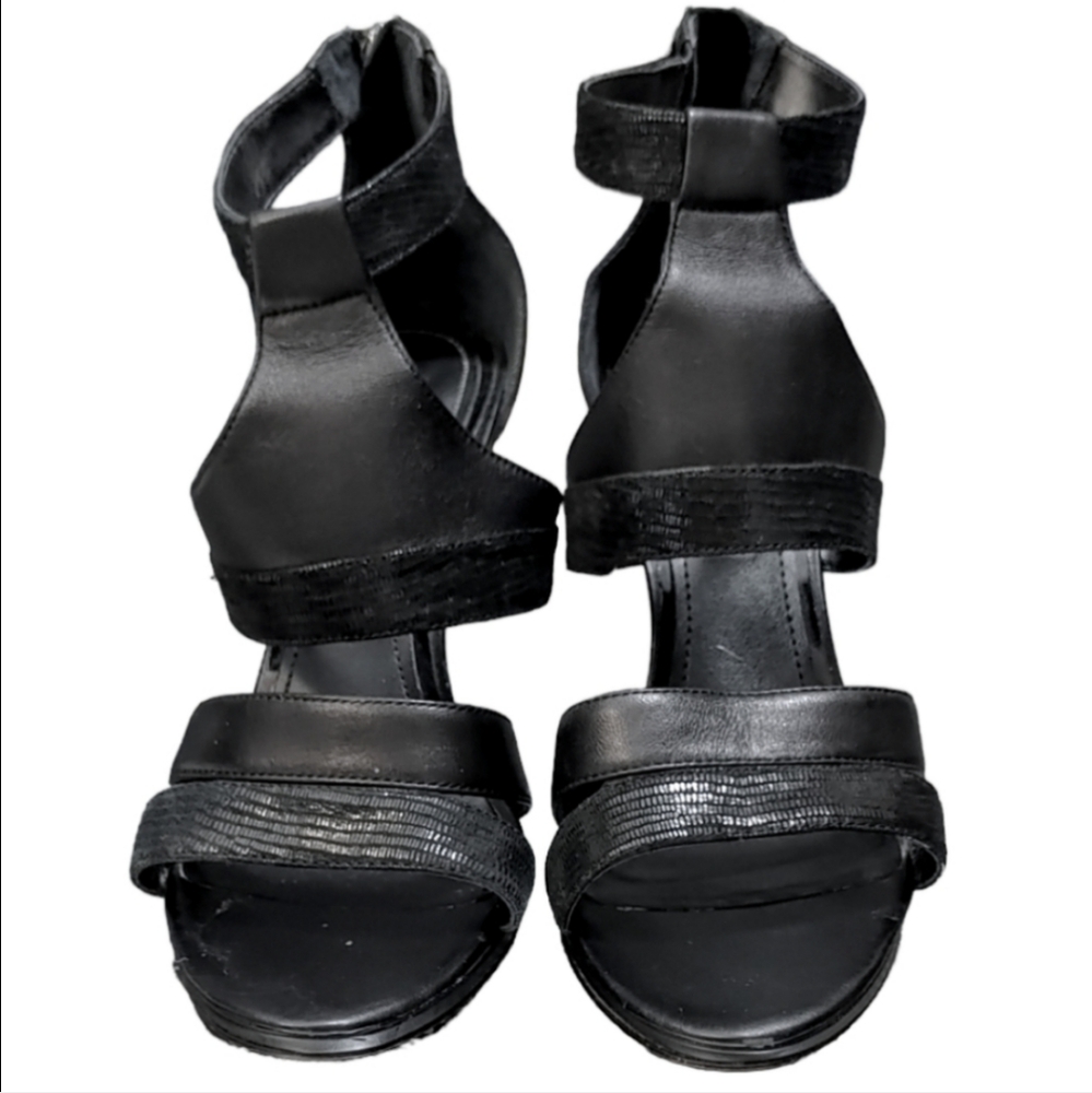 White House Black Market Strappy Leather Pump Heels Women's Size 9.5 - Picture 4 of 9